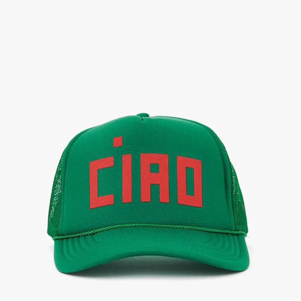 Green Clare V Ciao Trucker Hat - new with tags